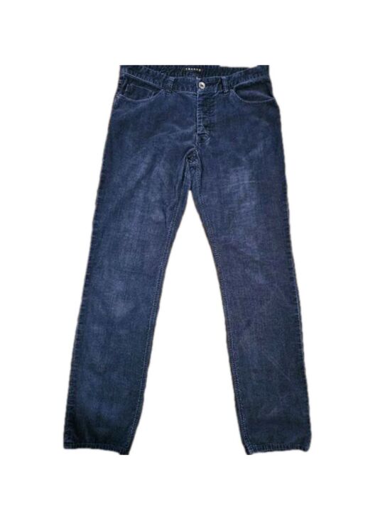 Theory Pants - THEORY WOMEN'S NAVY BLUE ZIGGY SLIM LEG MID-RISE CORDUROY PANTS SIZE 34